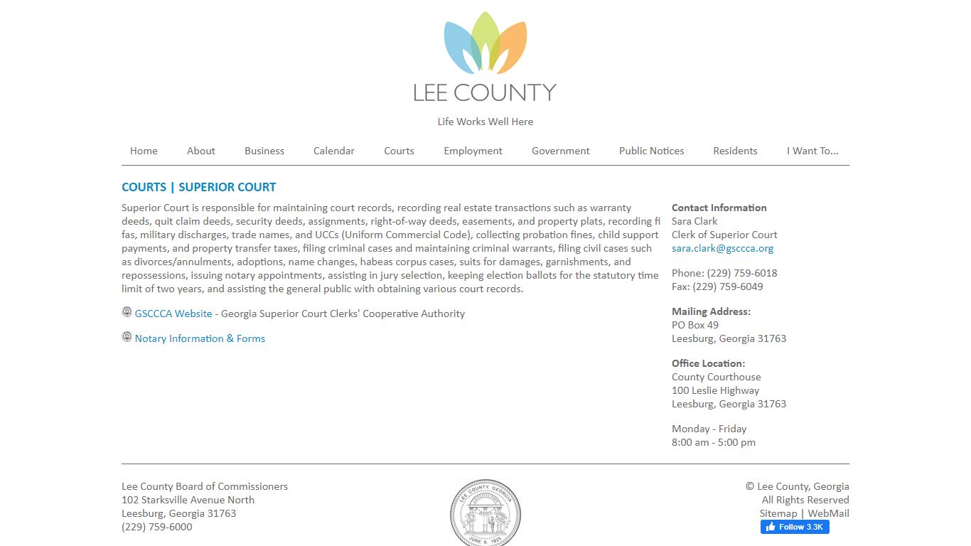 COURTS | SUPERIOR COURT - Lee County, Georgia